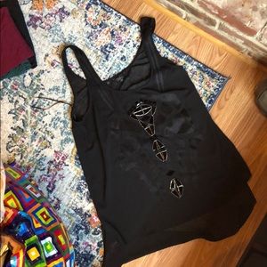 Black blouse tank